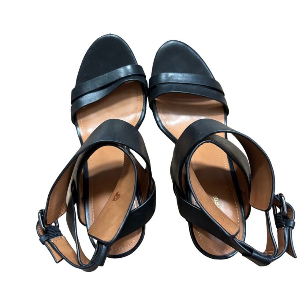 Anthropologie & Other Stories Strappy Heels Black Leather 8.5 - Picture 4 of 9